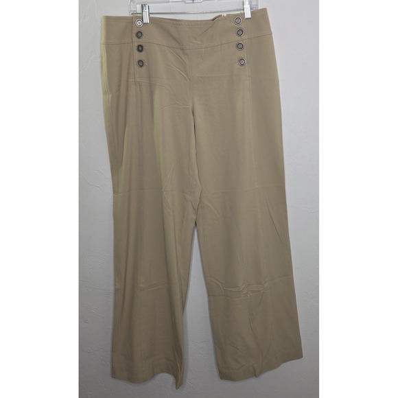 Liz Claiborne Pants - *NEW w/Tags Women's Liz Claiborne Size 16 Tan Stretch Sloane Wide Leg Pants